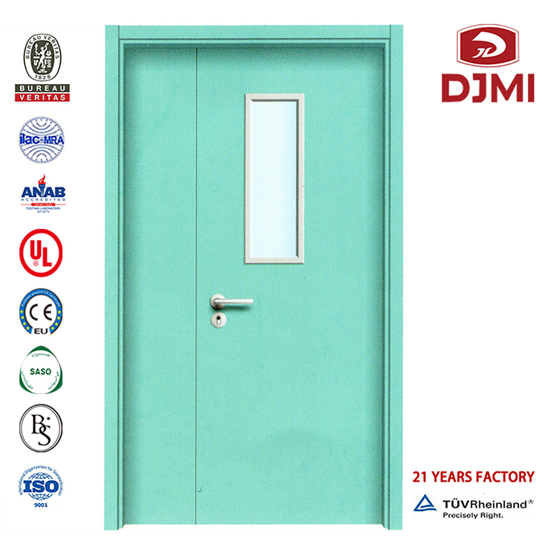 Pannello truciolare personalizzato Porte scorrevoli ospedaliere Porta in legno laminato Hpl Nuove impostazioni Design pannello solido Toilette ospedaliera Porta in legno interna impermeabile Fabbrica cinese Ply Board Design Porta in legn...