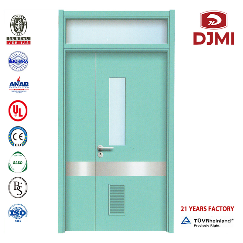 Composito di alta qualità per camera Schermatura a raggi X Porta in legno laminato Hpl Interni economici con doppia porta a battente in alluminio Ce \/ Iso \/ En Interni personalizzati con finestra in vetro Porte automatiche a porta sin...