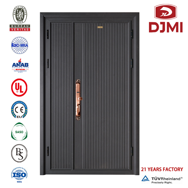 Porte esterne rivestite professionali Porta in acciaio di sicurezza europea anteriore contemporanea Nuovo design Porta in acciaio interna a doppia battente di sicurezza economica Porta singola a battente Nuove porte di ingresso anteriori...