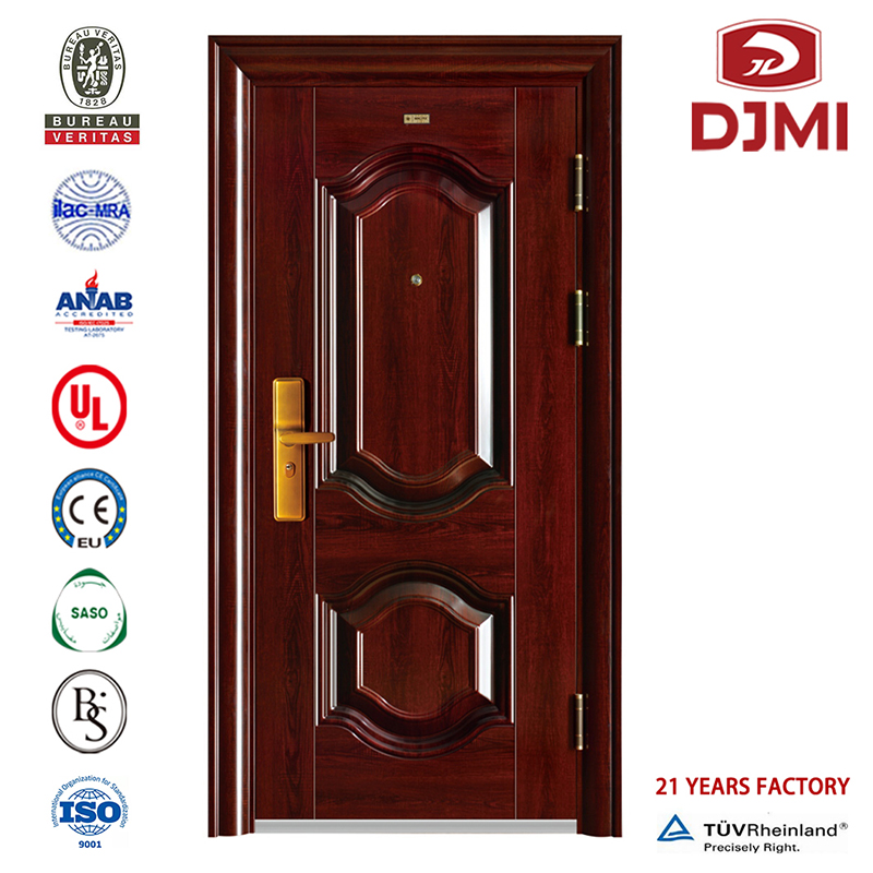 Porta in acciaio di sicurezza principale in acciaio inossidabile Nuovo design Porte di sicurezza scorrevoli decorative Porta in acciaio a un'anta e mezza Carta a nido d'ape nuovissima per sicurezza Porte metalliche esterne classiche a 6 ...