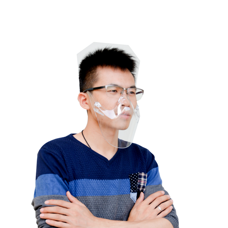 Protezione per la bocca in plastica visibile Protezione anti-nebbia traspirante Protezione per la bocca Protezione per la bocca e per il naso trasparenti