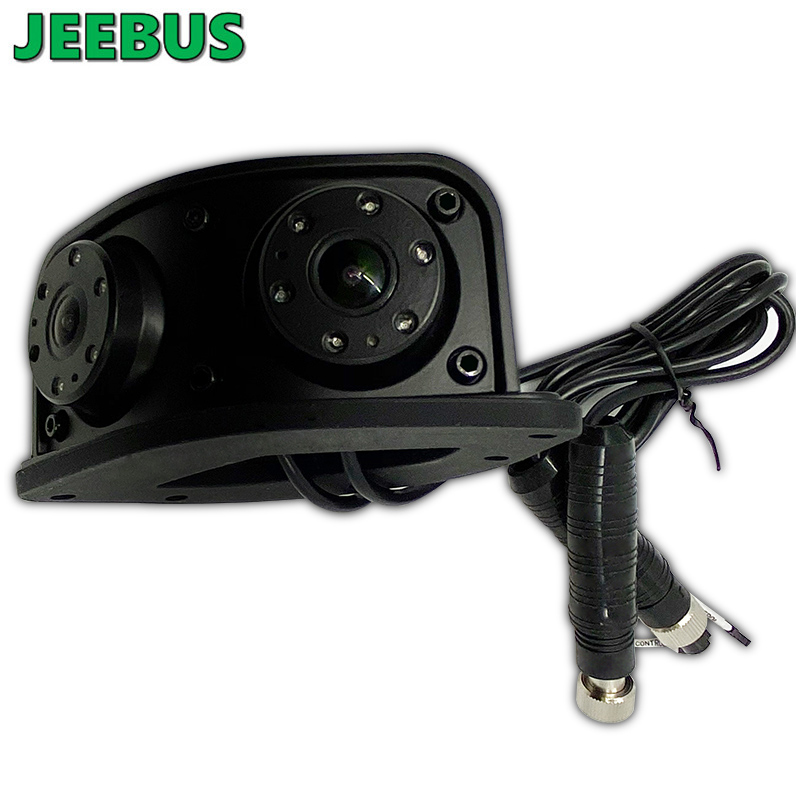 HD Visione notturna impermeabile Videocamera per retrovisione anteriore AHD Dual Video Dash Cam Mirror DVR Sistema di monitoraggio per autobus