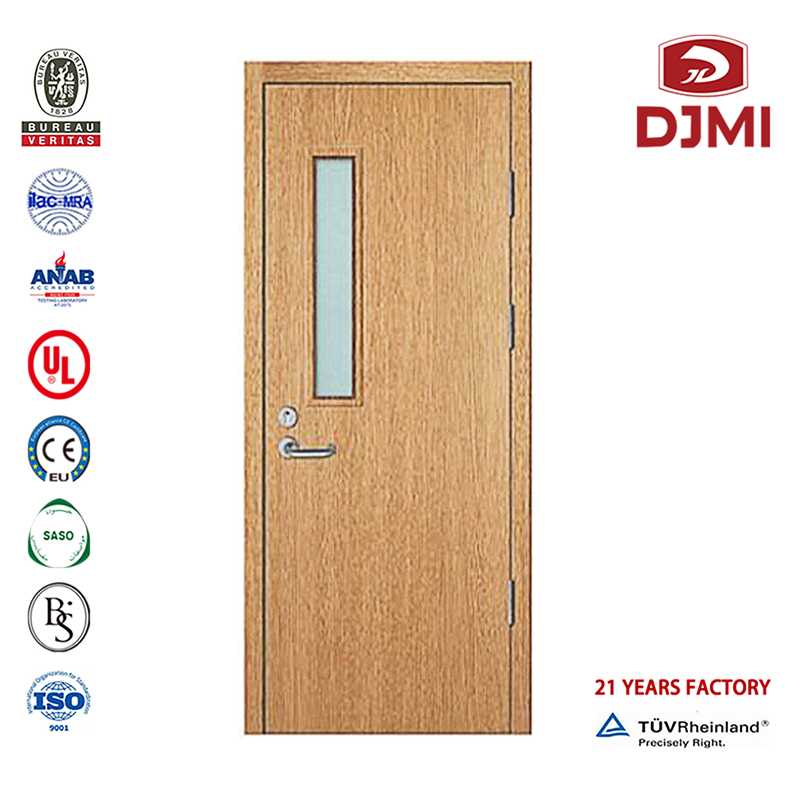 Porta di uscita in legno con impiallacciatura a nucleo solido a buon mercato 2 ore di porte antincendio su misura Porta di legno ignifuga a prova di fuoco su misura di legno a prova di fuoco Fabbrica cinese Mdf a prova di filo Porta comm...