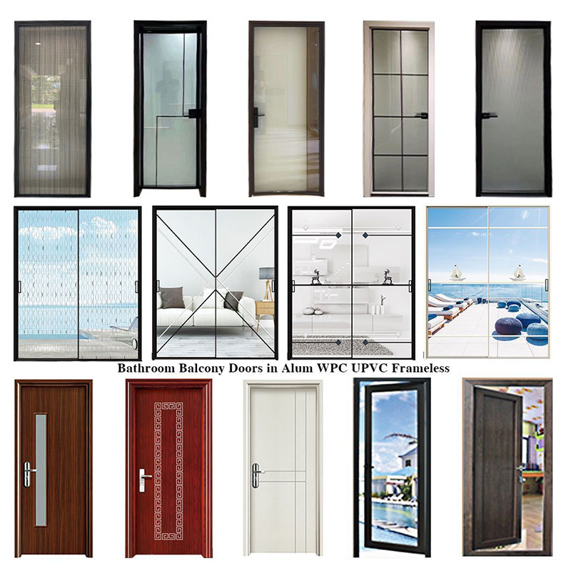 Brand New Wood Internal Interior Wpc Door Panel Hot Selling Comfort Room Design White Apartment Wpc Door Multifunzionale all'interno di porte Profilo legno Porta Wpc Wood