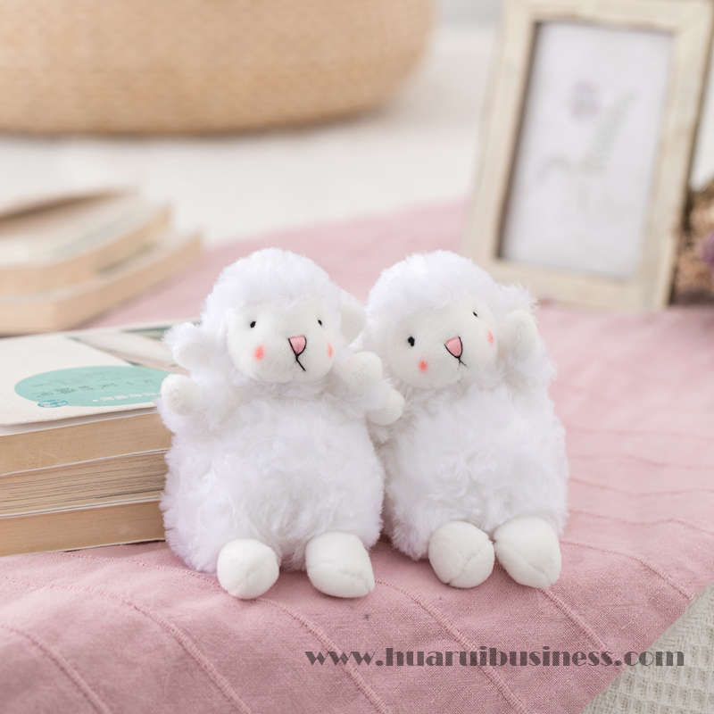 Bianco peluche di agnello peluche/portachiavi di peluche peluche/portachiavi di peluche