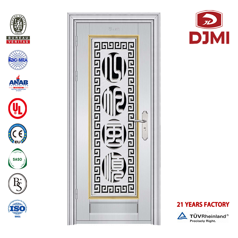 Porta di fabbrica cinese di sicurezza esterna Leisure Security Personalizzata Design Style Pittura spagnola con Lock System Stainless Steel Door Sheet High Quality Exterior Costrutter Security Doors e Windows Dipingere Porta in acciaio i...