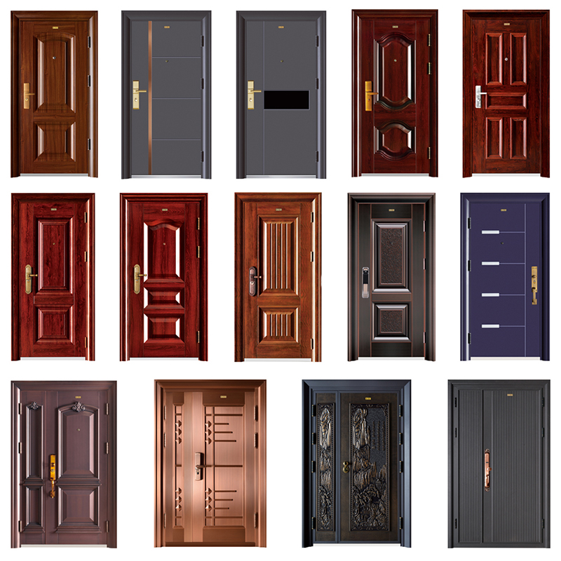 Brand New King Doors China Luxury Security Steel Front Door Designs Hot Selling Turkish Security Doors Indian Main Designs Flush Door Personalizza l'ultima Design Security Steel Made in China Hollow Metal Doors Exterior Door