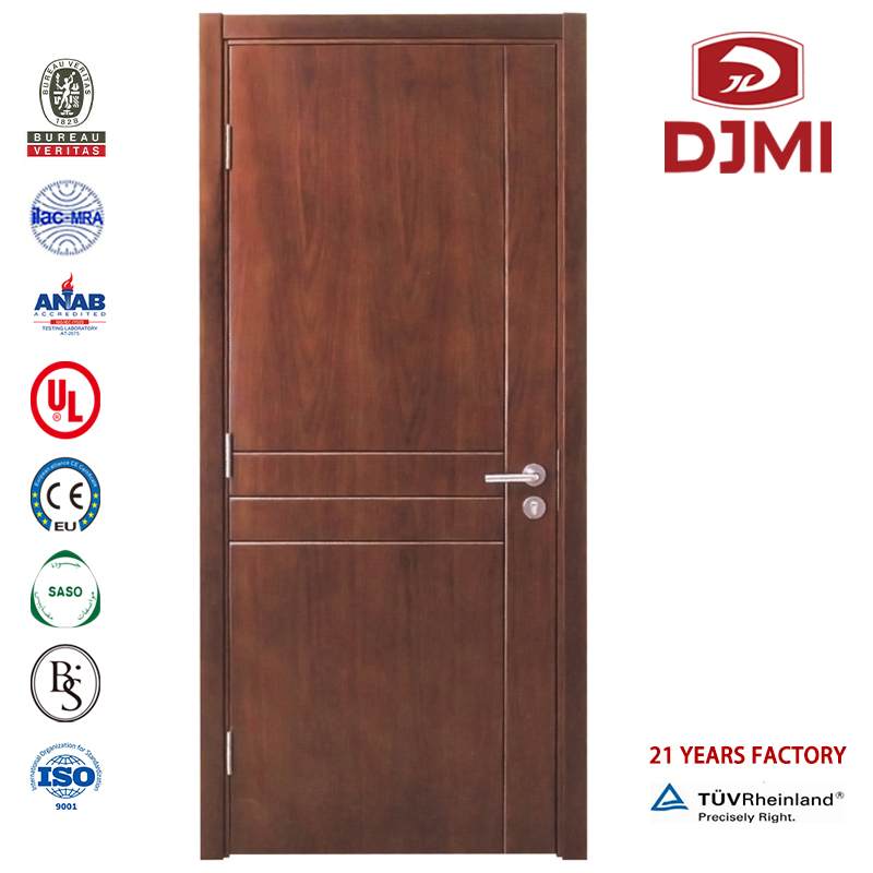 Certificato UL personalizzato con telaio in legno Porta antincendio in legno Porte in legno massello piatte Nuove impostazioni 20 minuti Porte tagliafuoco in legno di teak listate Ul Porta in legno a un battente Porta di design di sicure...
