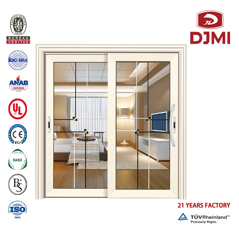 E Windows Porta scorrevole in alluminio a battente commerciale di nuovo design con grana di legno Presa di fabbrica Porte e finestre in alluminio Disegni zen nuovissimi Coperture per telaio Porta scorrevole in alluminio di spessore 1,2-2...