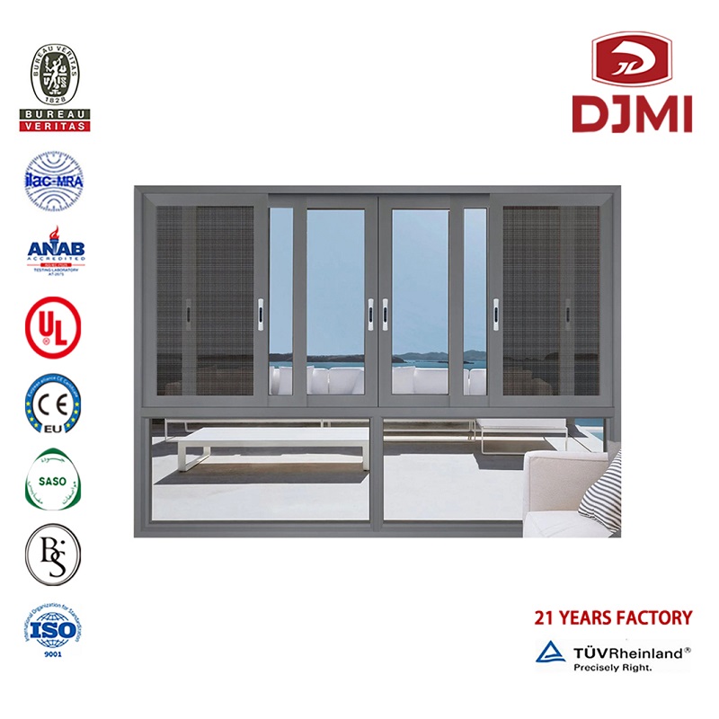 Color Windows Sliding Alluminium Glass Doors New Design German Hardware Window Double Glass Sliding Doors and Doors Brand New Aluminum Window Fiber Glass Mesh Sliding Door with Mosquito Screen Aluminium Windows Doors