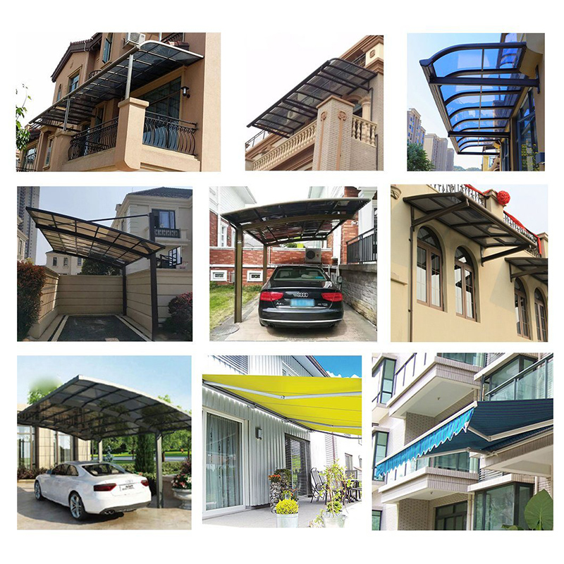 Policarbonato Professionale Finestra di Awling Shading Canopy New Design Awling Modern Aluminum Cantilever Carport Brand New Polycarbonat Front Door Window Awing Patio Roof Alluminium Sunshading Carport