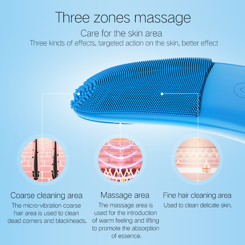 Beauty Sonic Faccia elettrica Pennello per la pulizia Ultrasuoni Vial Skin Scrubber