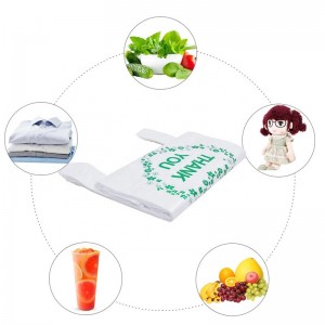 Sacche biodegradabili composte da shopping T-shirt