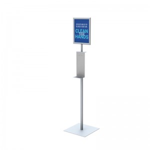 TMJ706 Free Standing Single Side Floor Metal Hand Sanitizer Display Rack