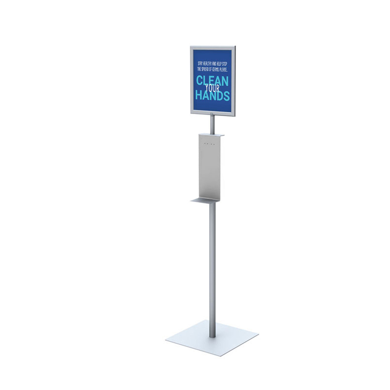 TMJ706 Free Standing Single Side Floor Metal Hand Sanitizer Display Rack