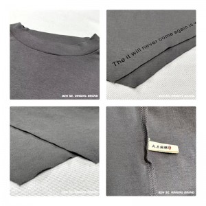 Design flessibile Minimalist Round Collar stile maniche Stitugiato stile Cassual Solid color cotone e lino sovradimensionato personalizzato 126311 T camicie