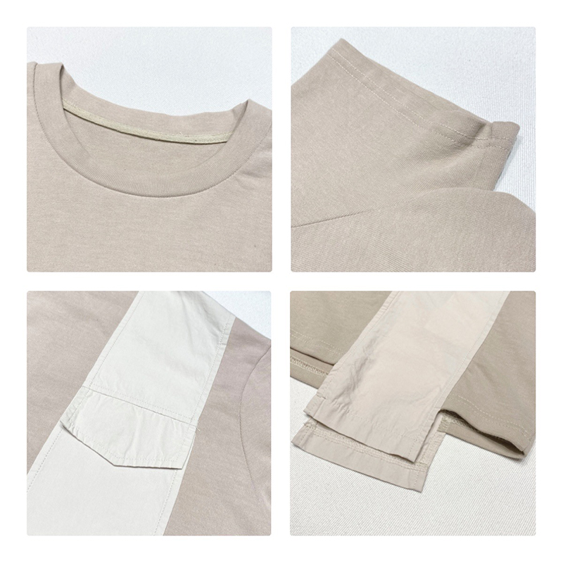 Design flessibile Minimalist Round Collar stile maniche Stitugiato stile Cassual Solid color cotone e lino sovradimensionato personalizzato 12660 T-camicie