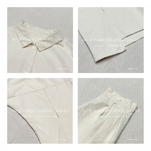 Design flessibile Minimalista Colore solido Casuale Sfollato Rivestimento su misura eccessiva