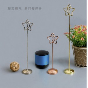 TMJ PP-540 marchio high-end creativo clip di acciaio inossidabile verticale desktop Table card rack prezzo del prodotto