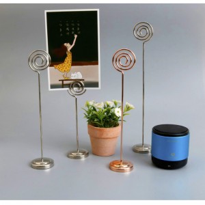 TMJ PP-540 marchio high-end creativo clip di acciaio inossidabile verticale desktop Table card rack prezzo del prodotto