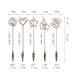 TMJ PP-543 Small Desktop Label Stand Sign Holder Gold Brused Steel Sign Display Counter Price Holder