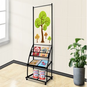 TMJ -549 Espositore per riviste in metallo con rivestimento in polvere da pavimento portatile all\'ingrosso