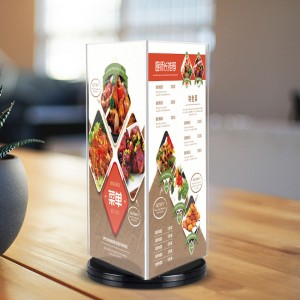 TMJ -550 Prezzo all\'ingrosso Custom Acrilic Sign Holder Clear Restaurant Menu Stand