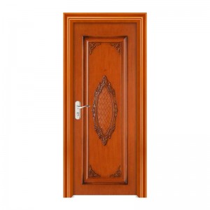 2021 Cina porta singola in legno con porte di sicurezza con serratura intelligente con trattamento superficiale di verniciatura a chaina