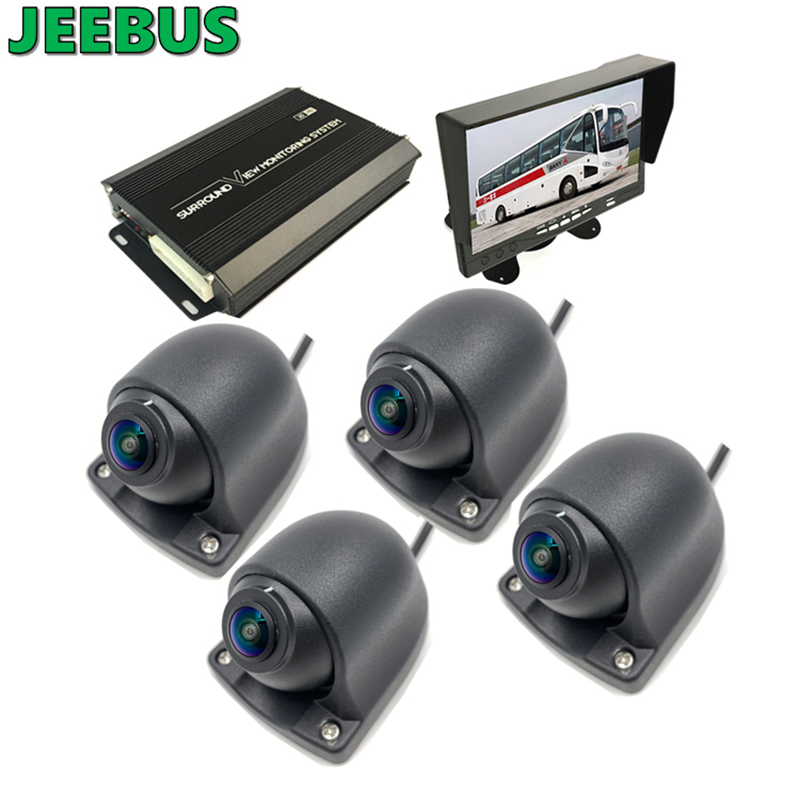 4Way Revser Monitoraggio a 360 gradi 3D All Round Bird View Car Camera System con DVR HD