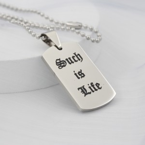 Targhetta identificativa personalizzata Targhetta per cani personalizzata con testo o immagine Collana ispiratrice con targhetta militare Mens Womens Jewellry
