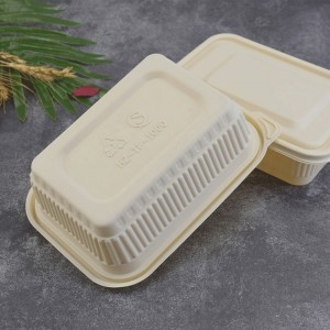 Contenitore per alimenti a rapida preparazione compostabile usa e getta compostabile formato personalizzato per bento shop contenitore per alimenti biodegradabili da asporto di amido di mais