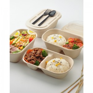 Bioegradable Food Packaging Cornamido Packaging Lunch Box Composted Microwableable Clamshell Take Out Food Containers