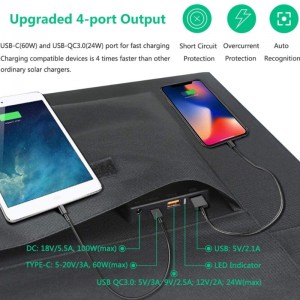 100W Sacchetti solari pieghevoli