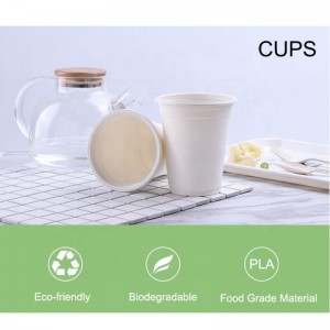 L\'ufficio dell\'amido di mais di PLA delle tazze di caffè compostabili amichevoli di Eco ha usato la tazza biodegradabile usa e getta della bevanda