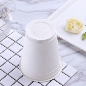 Bicchieri compostabili ecologici L\'ufficio dell\'amido di mais PLA ha utilizzato una tazza biodegradabile usa e getta