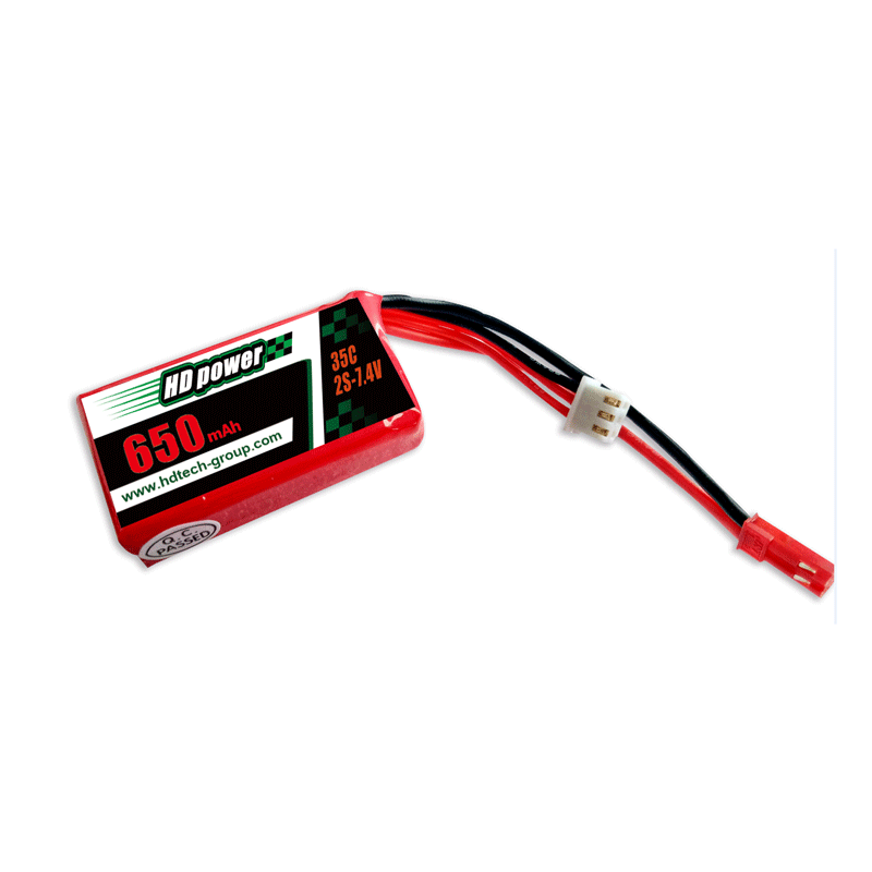 Batteria lipo HD POWER 650mAh 35C 2S 7.4V