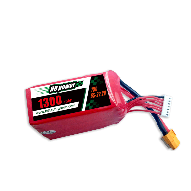 HD POWER 1300mAh 75C 6S 22.2V batteria di liposuzione FPV