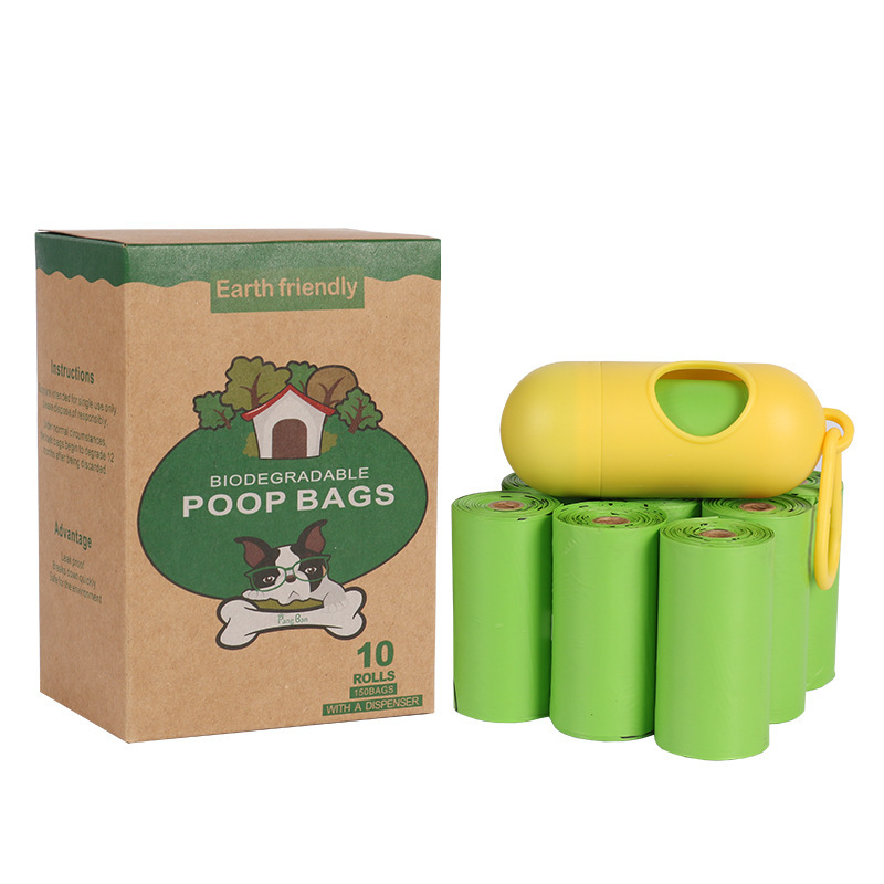 Whole Sale Compostable Smaltible Pet Poop Bags Eco Friendly Dog Poop Bags Cornamido Biodegradabili Bags