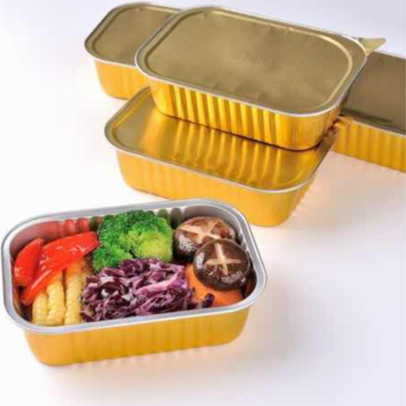 Usa e getta Uso alimentare Foglio di alluminio Contenitore per alimenti da asporto Contenitore per alimenti in alluminio biodegradabile Contenitore per il pranzo