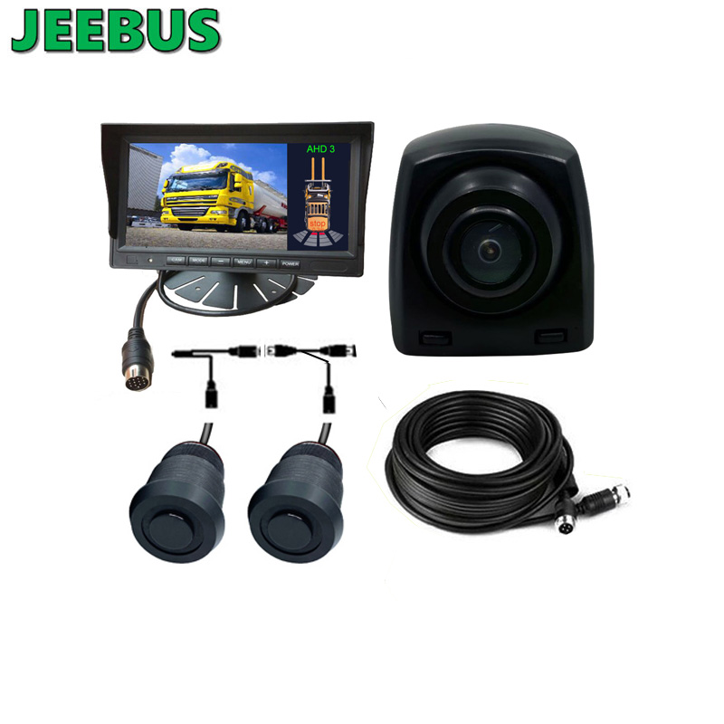 HD Night Vision Auto Inverte Camera con 2Sensors Ultrasonic Digital detection Radar Parking Sensor Monitoring System