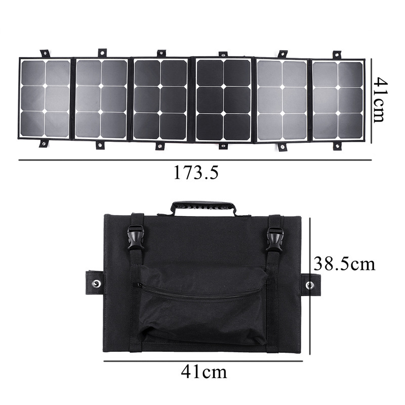 Borse pieghevoli solari da 180 W.