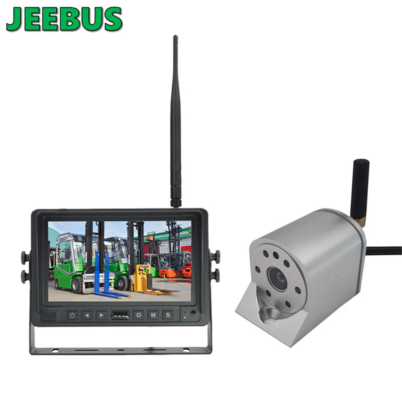 Telecamera di sicurezza wireless WIFI da 2,4 GHz con sistema di monitoraggio del parcheggio del monitor DVR AHD da 7 pollici per camion e veicoli di ingegneria