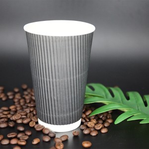 Ripple Wall Paper Cup tazze da caffè a doppia parete in carta all\'ingrosso