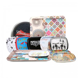 Vassoi di ingranaggio del vassoio di stagno personalizzato Vassoi tabaco Vassoio di rotazione del vassoio del vassoio del vassoio del vassoio per il commercio all\'ingrosso