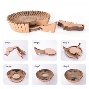 Nido del graffio del gatto della carta del girasole