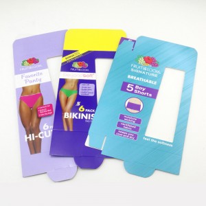 Scatola di visualizzazione della biancheria intima biancheria intima dell\'abbigliamento, scatola della scheda della finestra.