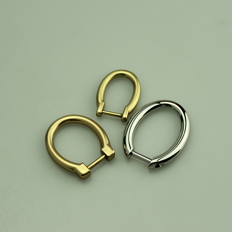 Fibberie D-Fashion D lucido di placcatura, anelli D, accessori in metallo per borsa
