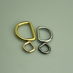 Fibberie D-Fashion D lucido di placcatura, anelli D, accessori in metallo per borsa