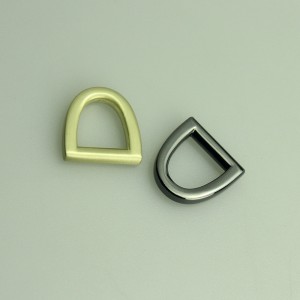 Fibberie D-Fashion D lucido di placcatura, anelli D, accessori in metallo per borsa