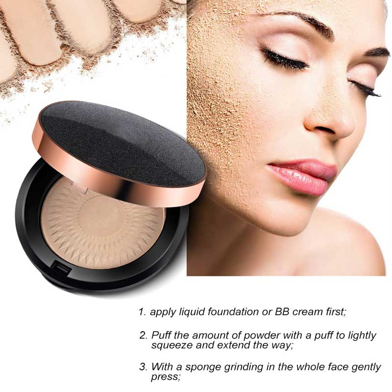 Polvere cosmetica cosmetica personalizzata in polvere pressata compatta